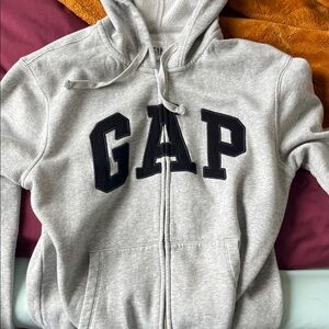 GAP Light Gray Zip-Up Hoodie